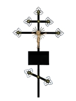 Крест металлический на могилу Золотой